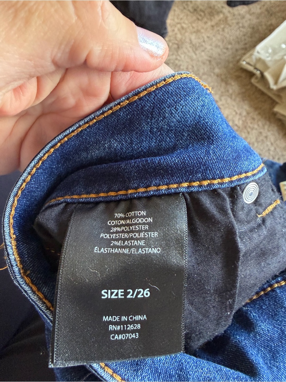 Tahari Women's Indigo Skinny Jeans - Picture 3 of 4